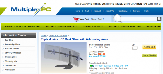 multiplex triple setup