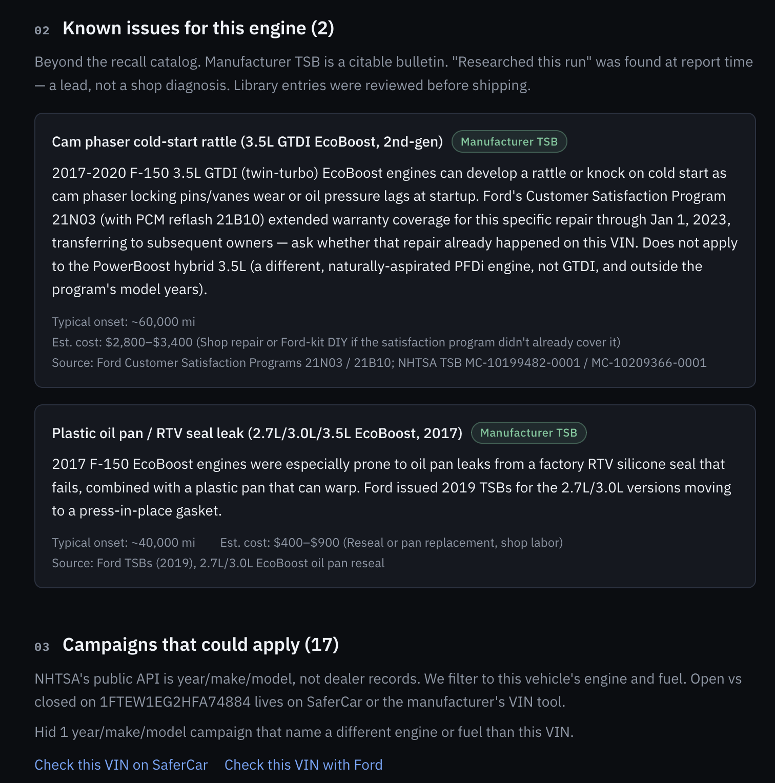 Known issues on that same snapshot.. 21N03 as a yes-or-no, not a proration
